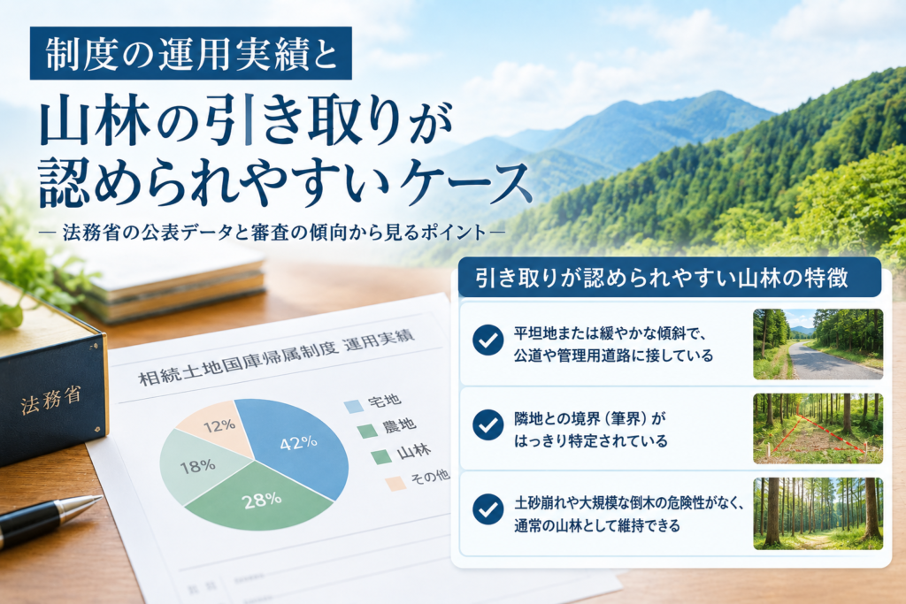 山林の引き取りが認められやすいケース(法務省)