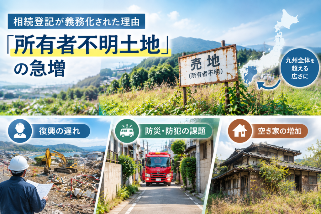 所有者不明土地の急増